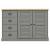 Servantă cu sertare vigo, gri, 113x40x75 cm, lemn masiv de pin, 5 image