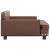 Canapea pentru copii, maro, 90x53x30 cm, piele ecologică, 4 image