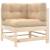 Canapea colțar cu perne, lemn masiv de pin, 2 image