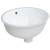 Chiuvetă de baie albă 37x31x17,5 cm, ovală, ceramică, 2 image