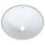 Chiuvetă de baie albă 43x35x19 cm, ovală, ceramică, 7 image