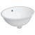 Chiuvetă de baie albă 47x39x21 cm, ovală, ceramică, 2 image