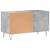 Dulap de discuri, gri beton, 85x38x48 cm, lemn prelucrat, 6 image