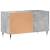 Dulap de discuri, gri beton, 85x38x48 cm, lemn prelucrat, 6 image