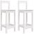 Scaune de bar, 2 buc., alb, 40x41,5x112 cm, lemn masiv de pin, 2 image