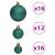 Globuri de crăciun, 100 buc, verde, 3 / 4 / 6 cm, 5 image