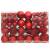 Set globuri de crăciun 111 buc., roșu, polistiren