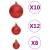 Set globuri de crăciun 111 buc., roșu, polistiren, 5 image
