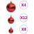 Set globuri de crăciun 111 buc., roșu, polistiren, 6 image