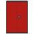 Fișet, antracit și roșu, 90x40x140 cm, oțel, 3 image