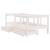 Cadru de pat copii cu sertare, alb, 70x140 cm, lemn masiv pin, 4 image