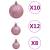 Set globuri de crăciun 111 buc., roz, polistiren, 7 image