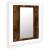 Dulap cu oglindă de baie led, stejar fumuriu, 40x12x45 cm, lemn, 2 image