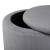 Venture home taburet puf „limpen” 32x32x40 cm, gri, velur, 8 image