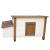 @pet coteț de pui de exterior, alb și maro, 136x74,5x75 cm, lemn, 2 image
