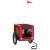 Remorcă de bicicletă câini roșu&negru textil oxford&fier, 3 image