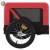 Remorcă de bicicletă câini roșu&negru textil oxford&fier, 6 image