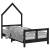 Cadru de pat pentru copii, negru, 80x160 cm, lemn masiv de pin, 2 image