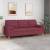 Canapea cu 3 locuri cu pernuțe, roșu vin, 180 cm, textil