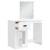 Masă de toaletă cu led-uri, alb extralucios, 90x42x132,5 cm, 4 image