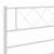 Cadru de pat metalic cu tăblie, alb, 183x213 cm, 8 image