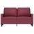 Canapea cu 2 locuri, roșu vin, 120 cm, material textil, 3 image