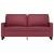 Canapea cu 2 locuri, roșu vin, 140 cm, material textil, 3 image