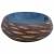 Lavoar de blat, maro și albastru, 59x40x15 cm, ceramică, oval, 5 image