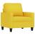 Fotoliu canapea, galben deschis, 60 cm, țesătură, 2 image