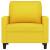 Fotoliu canapea, galben deschis, 60 cm, țesătură, 3 image