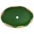 Lavoar de blat, verde și maro, 59x40x15 cm, ceramică, oval, 6 image