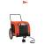 Remorcă de bicicletă câini portocaliu&negru textil oxford&fier, 2 image