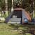 Cort camping 2 persoane gri/portocaliu 224x248x118cm tafta 185t, 3 image