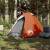Cort camping 2 persoane gri/portocaliu 254x135x112cm tafta 185t, 3 image