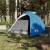 Cort de camping 2 persoane albastru, 264x210x125 cm, tafta 185t, 3 image