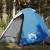 Cort de camping 2 persoane albastru, 254x135x112 cm, tafta 185t