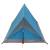 Cort de camping 2 persoane albastru 200x120x88/62 cm tafta 185t, 8 image