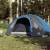 Cort de camping 4 persoane albastru, 300x250x132 cm, tafta 185t, 3 image