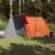 Cort camping 3 persoane gri/portocaliu 465x220x170cm tafta 185t, 3 image