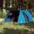 Cort de camping 4 persoane albastru, 420x260x153 cm, tafta 185t