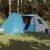 Cort de camping 6 persoane albastru, 466x342x200 cm, tafta 185t, 3 image