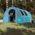 Cort de camping 4 persoane albastru, 483x340x193 cm, tafta 185t, 3 image