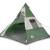 Cort de camping 7 persoane, verde, 350x350x280 cm, tafta 185t, 2 image