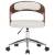 Scaun de birou pivotant, alb, lemn curbat și piele ecologică, 3 image