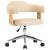 Scaun de birou pivotant, crem, lemn curbat și piele ecologică, 2 image