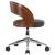 Scaun de birou pivotant, negru, lemn curbat și piele ecologică, 4 image