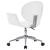 Scaun de birou rotativ, alb, piele ecologică, 5 image