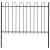 Gard de grădină cu vârf curbat, negru, 1,7 m, oțel