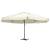 Umbrelă de soare cu stâlp aluminiu, alb nisipiu, 600 cm