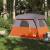 Cabină cort de camping 4 persoane gri și portocaliu impermeabil, 3 image